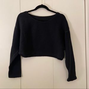 Black knit cop top